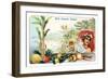 Tahiti, from a Series of Collecting Cards Depicting the Colonial Domain of France, C. 1910-null-Framed Giclee Print