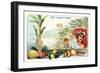 Tahiti, from a Series of Collecting Cards Depicting the Colonial Domain of France, C. 1910-null-Framed Giclee Print