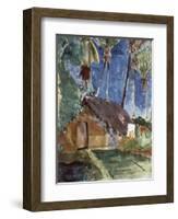 Tahiti Landscape-Paul Gauguin-Framed Giclee Print