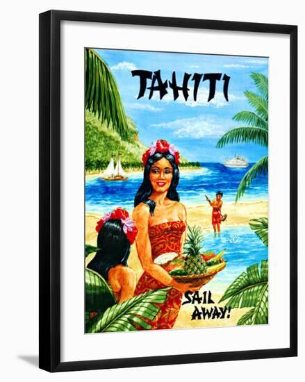 Tahiti-Caroline Haliday-Framed Giclee Print