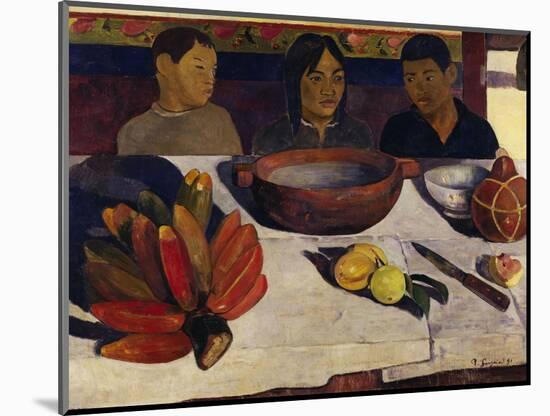 Tahitian Boys at Table, c.1891-Paul Gauguin-Mounted Giclee Print