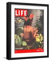 Tahitian Girl Bathing, January 24, 1955-Eliot Elisofon-Framed Photographic Print