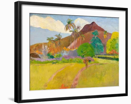 Tahitian Landscape, 1891-Paul Gauguin-Framed Art Print