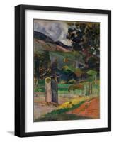 Tahitian Landscape, 1892-Paul Gauguin-Framed Giclee Print