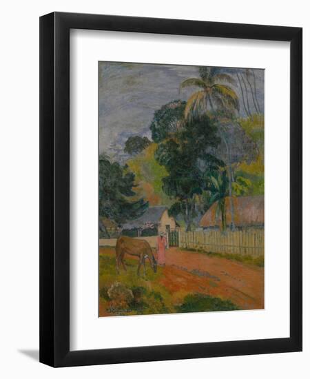 Tahitian Landscape, 1899-Paul Gauguin-Framed Premium Giclee Print