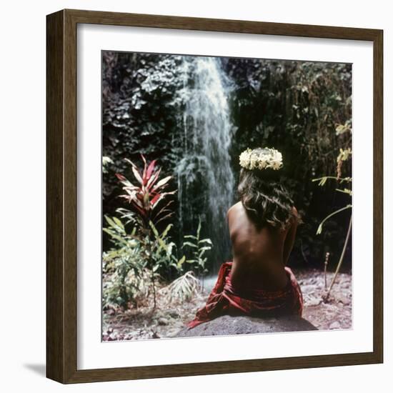 Tahitian Vahiné Girl-null-Framed Photographic Print