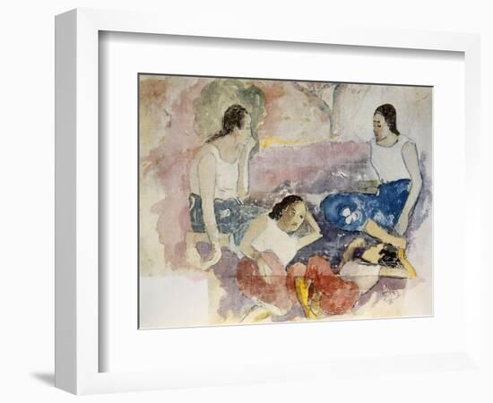 Tahitian Women, from Noa Noa, Voyage a Tahiti, Published 1926-Paul Gauguin-Framed Giclee Print