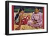 Tahitian Women on Beach-Paul Gauguin-Framed Art Print