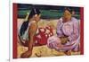 Tahitian Women on Beach-Paul Gauguin-Framed Art Print