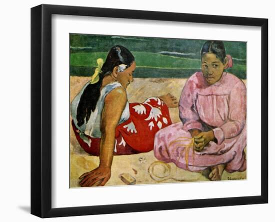 Tahitian Women on the Beach, 1891-Paul Gauguin-Framed Giclee Print