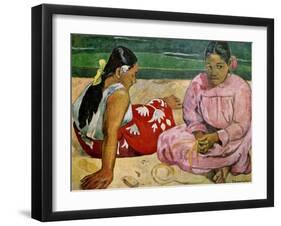 Tahitian Women on the Beach, 1891-Paul Gauguin-Framed Giclee Print