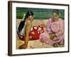 Tahitian Women on the Beach, 1891-Paul Gauguin-Framed Giclee Print