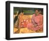 Tahitian Women on the Beach-Paul Gauguin-Framed Giclee Print