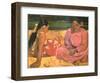 Tahitian Women on the Beach-Paul Gauguin-Framed Giclee Print