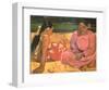 Tahitian Women on the Beach-Paul Gauguin-Framed Giclee Print