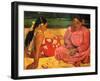 Tahitian Women on the Beach-Paul Gauguin-Framed Giclee Print