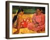 Tahitian Women on the Beach-Paul Gauguin-Framed Giclee Print