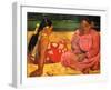 Tahitian Women on the Beach-Paul Gauguin-Framed Giclee Print