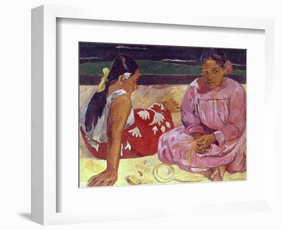 Tahitian Women (On the Beach)-Paul Gauguin-Framed Giclee Print