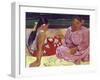 Tahitian Women (On the Beach)-Paul Gauguin-Framed Giclee Print