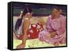 Tahitian Women (On the Beach)-Paul Gauguin-Framed Stretched Canvas