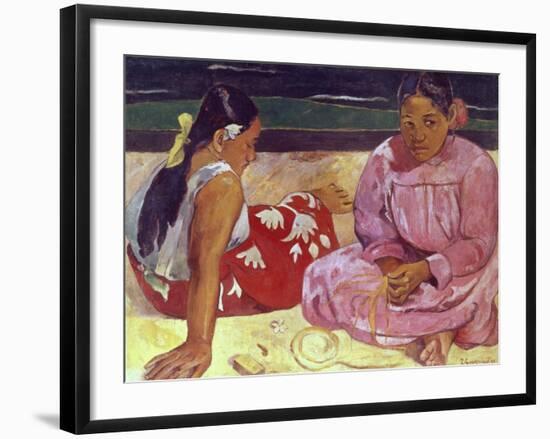 Tahitian Women (On the Beach)-Paul Gauguin-Framed Giclee Print