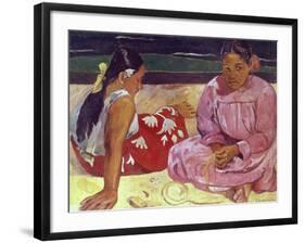 Tahitian Women (On the Beach)-Paul Gauguin-Framed Giclee Print