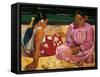 Tahitian Women-Paul Gauguin-Framed Stretched Canvas