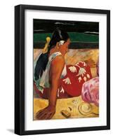 Tahitian Women-Paul Gauguin-Framed Art Print