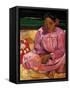 Tahitian Women-Paul Gauguin-Framed Stretched Canvas