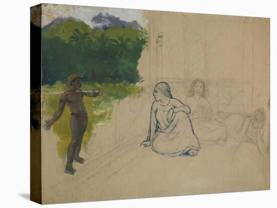 Tahitians-Paul Gauguin-Stretched Canvas