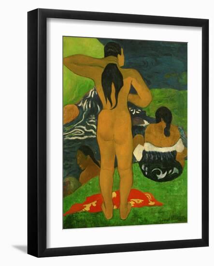 Tahitiennes sur la plage-Tahitian women on the beach,1892. Canvas,110 x 89,5 cm Inv.1975.1.179.-Paul Gauguin-Framed Giclee Print