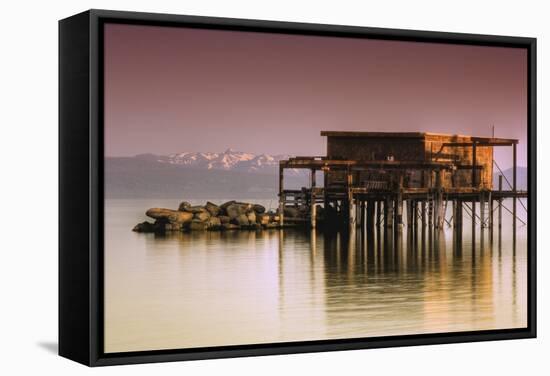 Tahoe Pier-Vincent James-Framed Stretched Canvas