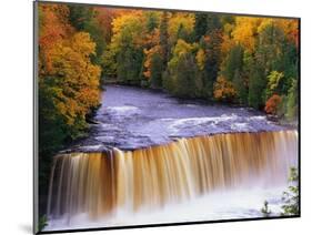 Tahquamenon Falls in Autumn-Joseph Sohm-Mounted Photographic Print