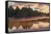 Tahquamenon River at sunrise, Paradise, Michigan.-Adam Jones-Framed Stretched Canvas