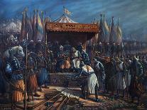 Richard the Lionheart, 1157-99 King of England, Surrendering to Saladin-Tahssin-Mounted Giclee Print