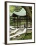 Tai Chi Chuan in the Chinese Garden Pavilion at Kowloon Park, Tsim Sha Tsui Area, Hong Kong, China-Charles Crust-Framed Photographic Print