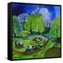 Tai Chi in the Park (2009)-Lisa Graa Jensen-Framed Stretched Canvas