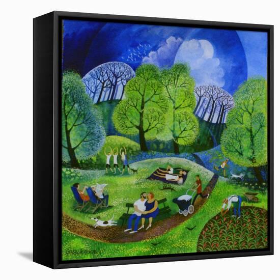 Tai Chi in the Park (2009)-Lisa Graa Jensen-Framed Stretched Canvas