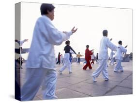 Tai Chi on the Bund, Shanghai, China-Gavin Hellier-Stretched Canvas