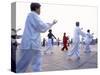 Tai Chi on the Bund, Shanghai, China-Gavin Hellier-Stretched Canvas