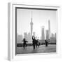 Tai Chi on the Bund (With Pudong Skyline Behind), Shanghai, China-Jon Arnold-Framed Photographic Print