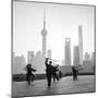 Tai Chi on the Bund (With Pudong Skyline Behind), Shanghai, China-Jon Arnold-Mounted Photographic Print