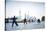 Tai Chi on the Bund (With Pudong Skyline Behind), Shanghai, China-Jon Arnold-Stretched Canvas