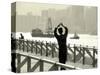 Tai Chi Practiced Along Victoria Harbor, Hk, China-Jeffrey Rotman-Stretched Canvas