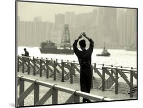 Tai Chi Practiced Along Victoria Harbor, Hk, China-Jeffrey Rotman-Mounted Photographic Print