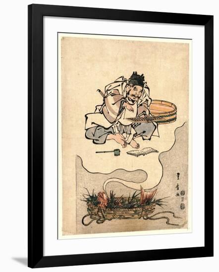 Tai No Yume Ebisu No Soroban-Utagawa Toyohiro-Framed Premium Giclee Print