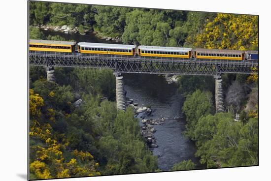 Taieri Gorge Train Crossing Taieri River, South Island, New Zealand-David Wall-Mounted Photographic Print