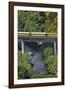 Taieri Gorge Train Crossing Taieri River, South Island, New Zealand-David Wall-Framed Photographic Print