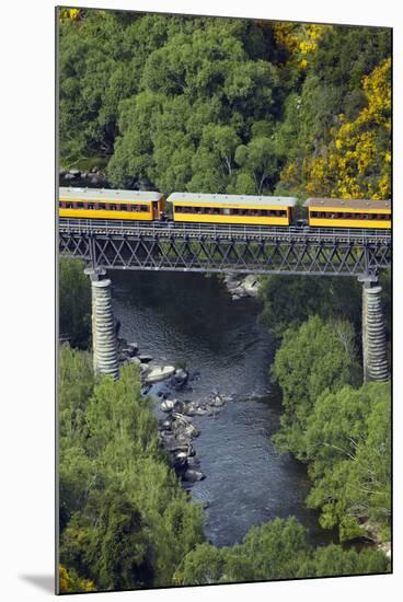 Taieri Gorge Train Crossing Taieri River, South Island, New Zealand-David Wall-Mounted Photographic Print